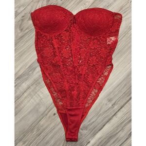 Fashion Nova Scarlet Lace Bodysuit